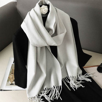 Solid Color Cashmere-like Scarf for Women - Warm, Quick-Drying Shawl - Buy Center