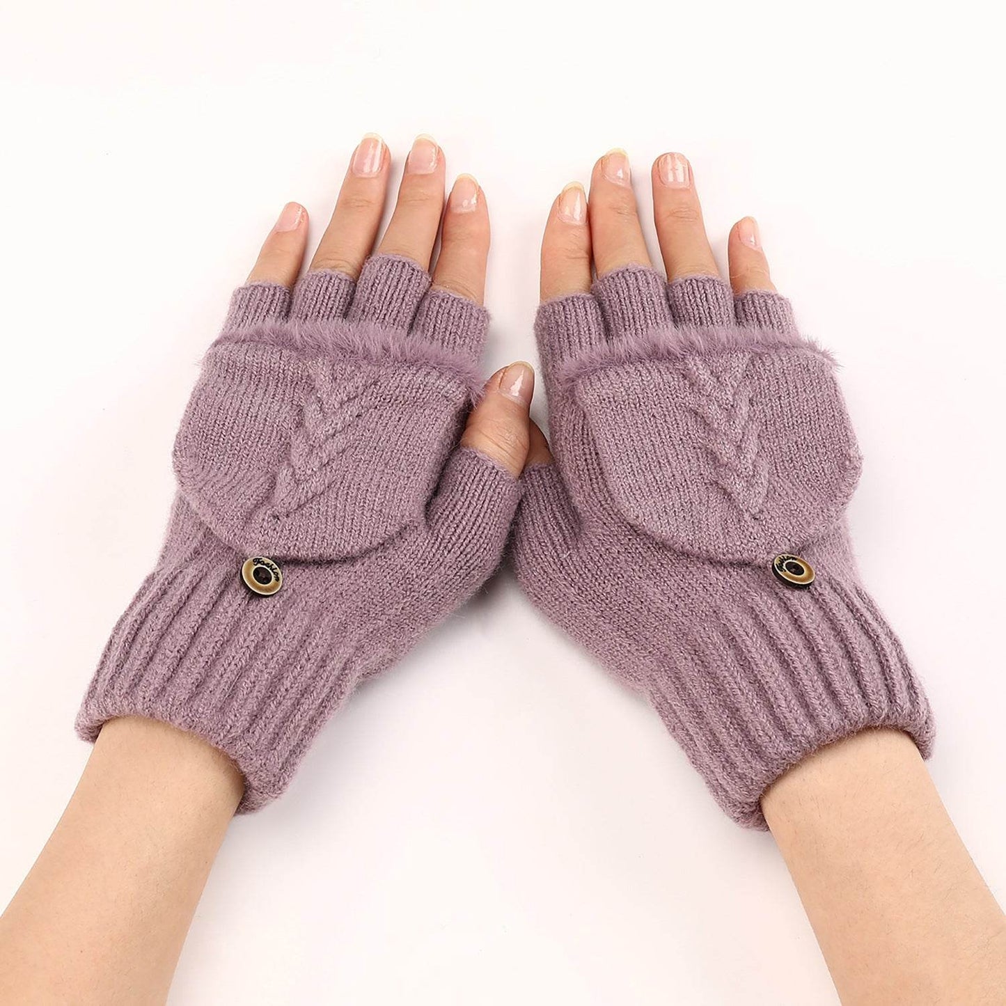 Women's Touchscreen-Friendly Wool Fingerless Gloves - Chic & Warm Winter Style - Buy Center