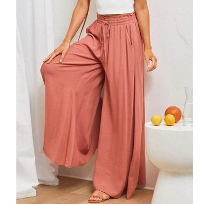 Stylish Printed Wide-leg Trousers - Comfortable Spandex Pants for All Sizes - Buy Center
