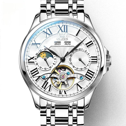 Buycenter Men's Automatic Mechanical Watch - Double Calendar & Fashion Style - Buy Center