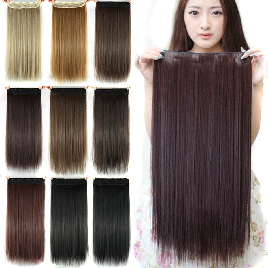 One-Piece Clip-In Hair Wig - 60cm Natural Look, Easy Clip Application - Buy Center