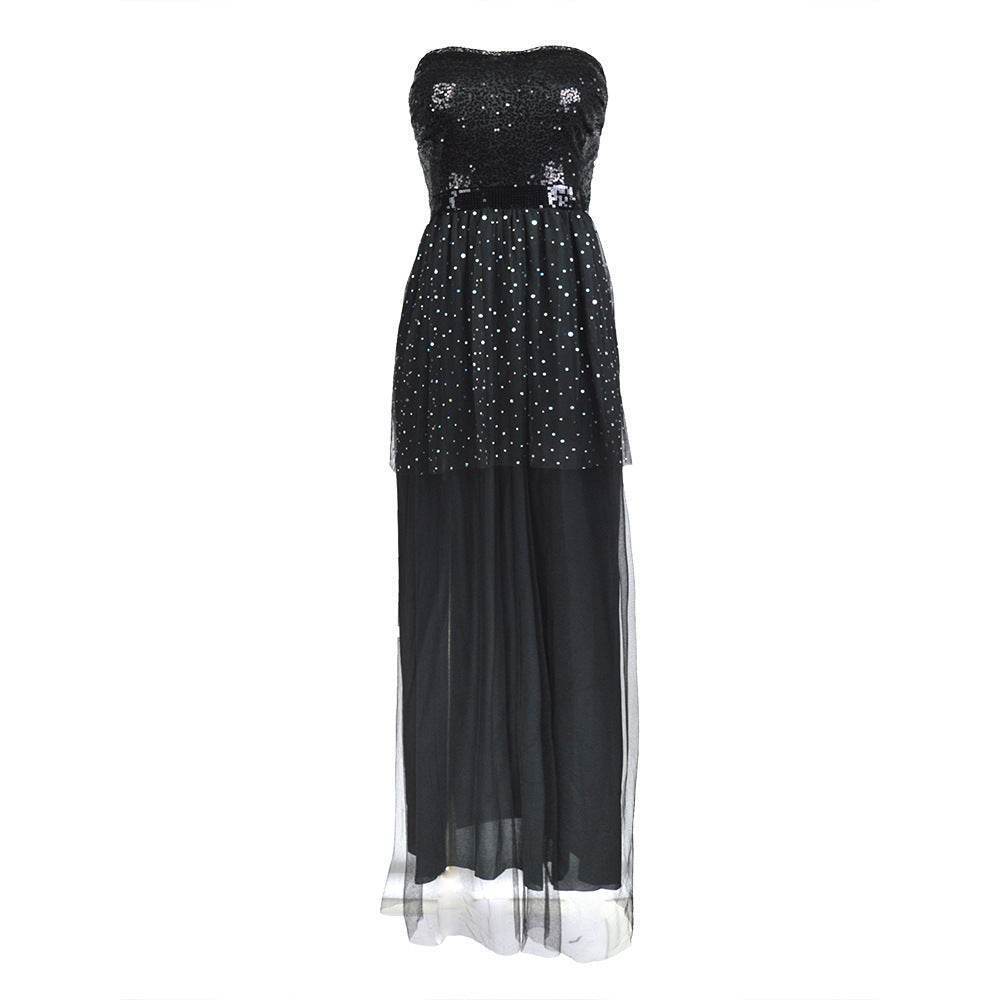 Buycenter Sexy Evening Dress - Backless Sequins & Gauze for Chic Style - Buy Center