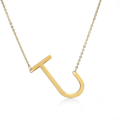 Fabulous Rose Gold Initial Letter Pendant Necklace - Premium K-Gold Design - Buy Center