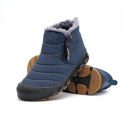 Men's Waterproof Winter Boots - Short Leather & Fur Casual Style - Buy Center