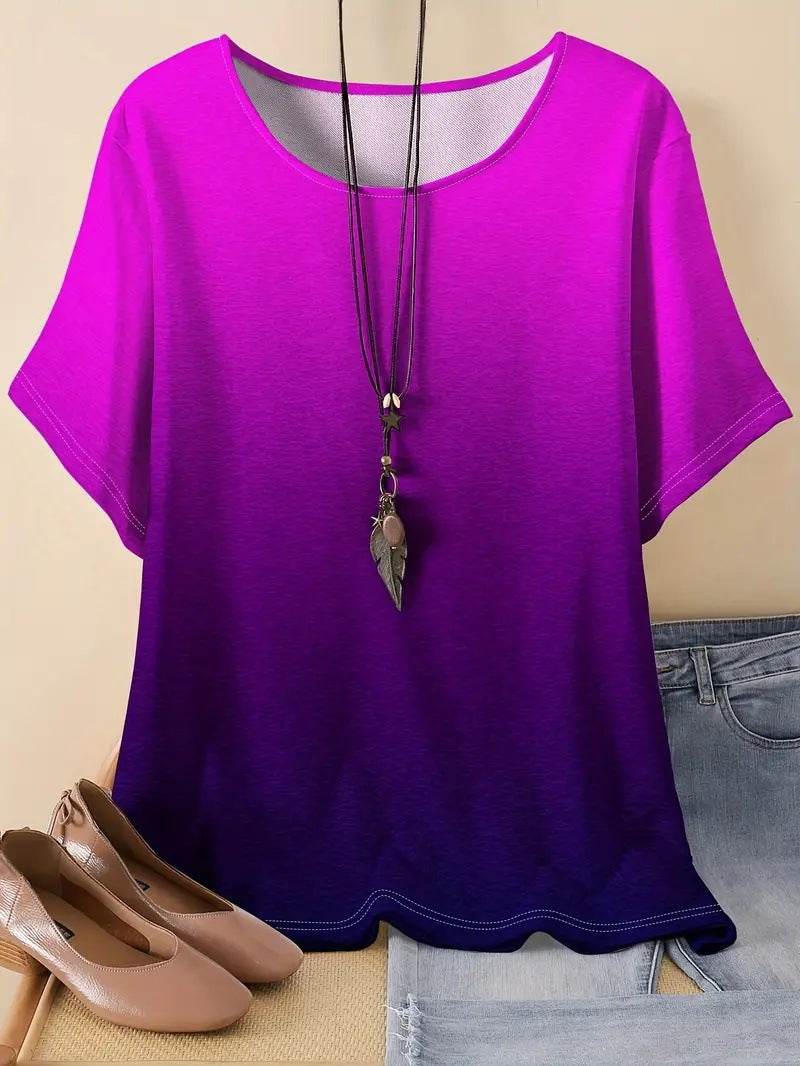 Ladies Casual Sports Loose Short Sleeve Top - Sizes XL to 6XL - Buy Center