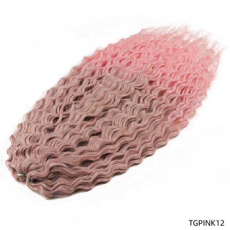 Chemical Fiber Water Ripple Crochet Curls - Stylish Synthetic Hair Extensions - Buy Center