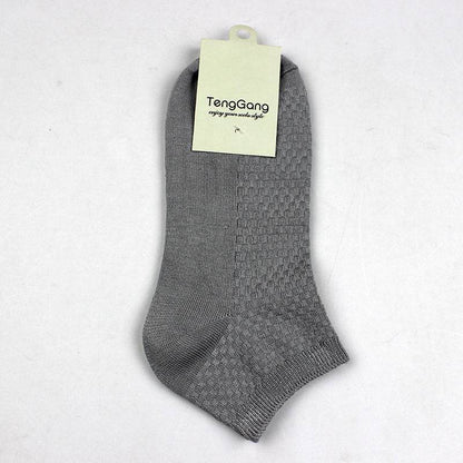 Casual Men's Bamboo Fiber Low Cut Socks - Eco-Friendly Comfort for All Seasons - Buy Center