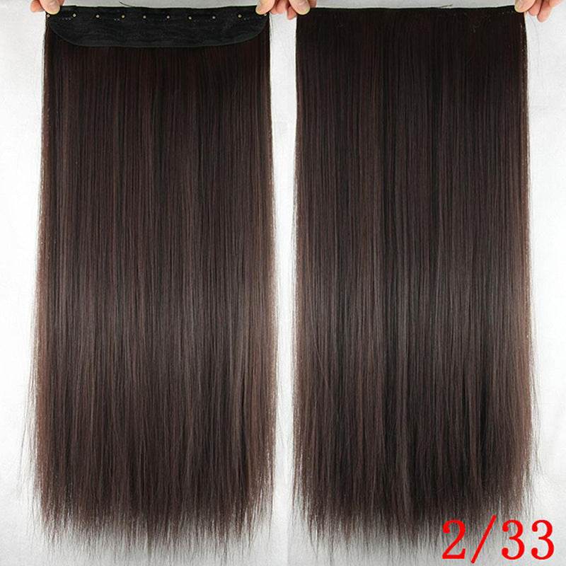 One-Piece Clip-In Hair Wig - 60cm Natural Look, Easy Clip Application - Buy Center