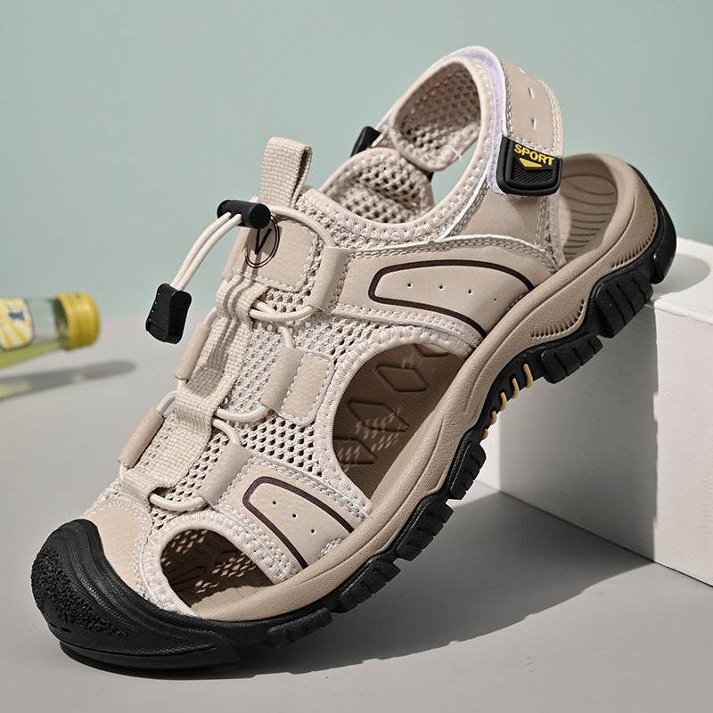 Men's Breathable Sandals - Soft Bottom, Anti-Collision Toe Cap Comfort - Buy Center