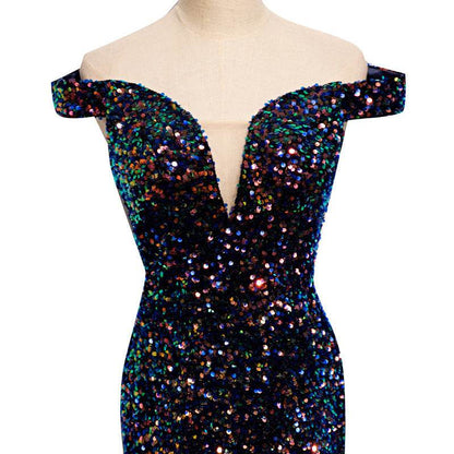 Buycenter Navy Fishtail Sequins Skirt - Elegant Evening Dress for Every Occasion - Buy Center