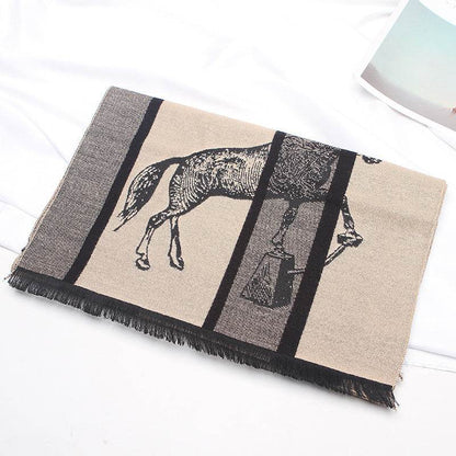 Men's Fashion Plaid Scarf - Thickened Imitation Cashmere for Style and Warmth - Buy Center