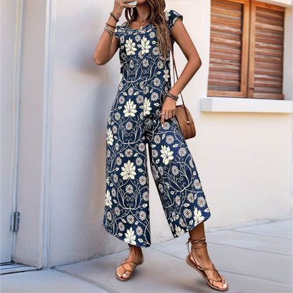 Buycenter Wide Leg Jumpsuit - Elegant Printed Romper for Stylish Looks - Buy Center