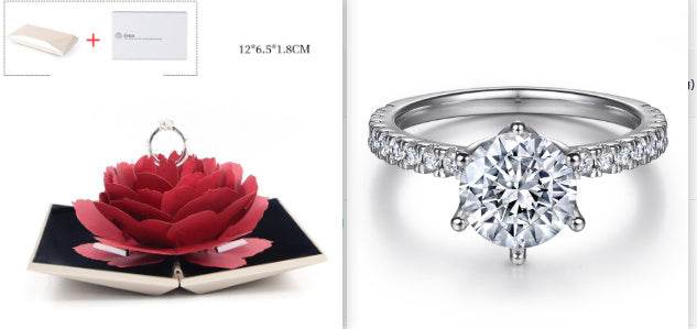 Women's S925 Sterling Silver Ring - Modern Geometric Design with Zircon - Buy Center