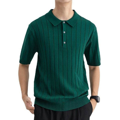 Men's Summer Casual Sweater - Breathable Short Sleeve in Solid Colors - Buy Center