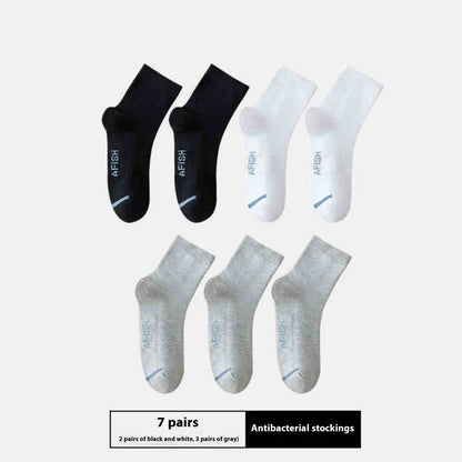 Men's Thin Sport Socks - Breathable Cotton, 7 Pairs for All Seasons - Buy Center