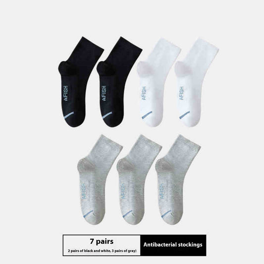 Men's Thin Sport Socks - Breathable Cotton, 7 Pairs for All Seasons - Buy Center