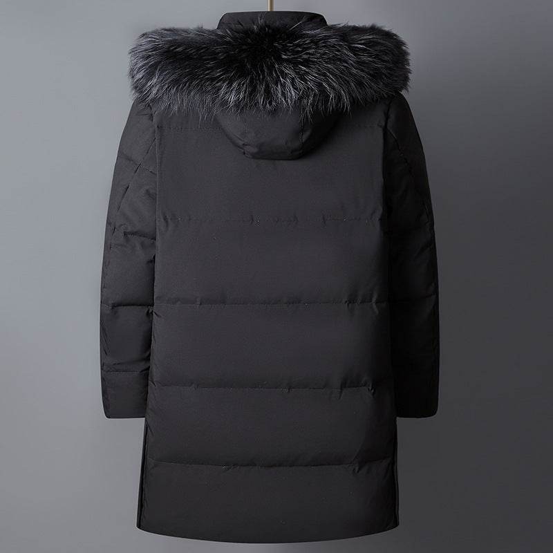 Men's Loose Down Jacket Coat - Stylish Solid Color for Everyday Wear - Buy Center