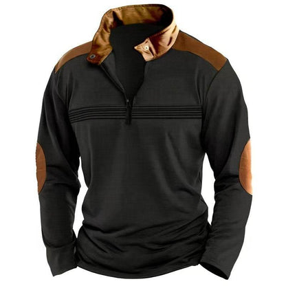 Men's Long Sleeve Polo Shirt with Zipper - Stylish & Comfortable in Multiple Colors - Buy Center