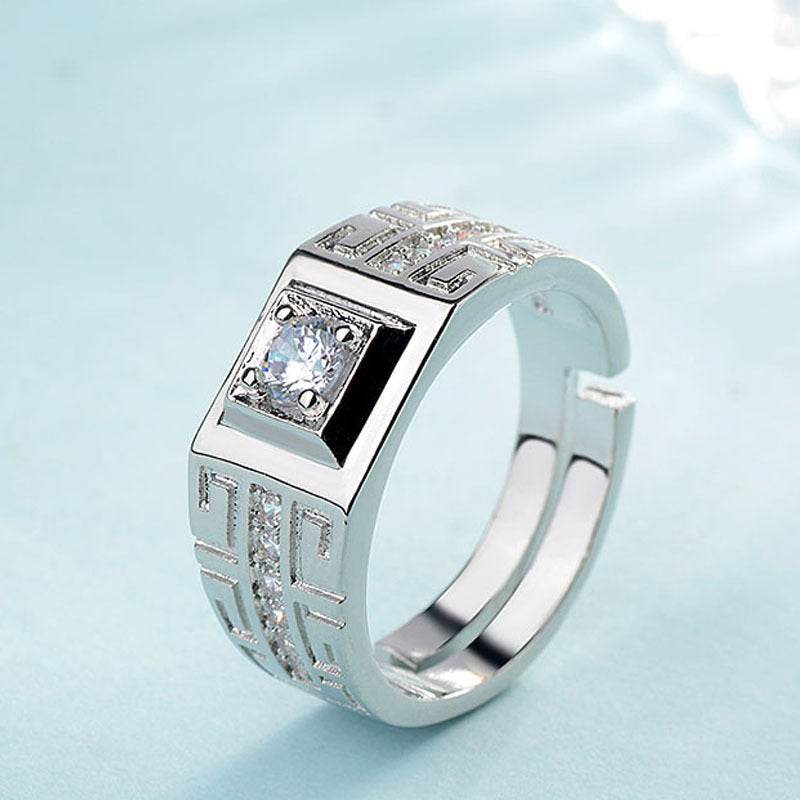 Stunning Moissanite Ring for Men - Modern Geometric Design, Stylish Accessory - Buy Center