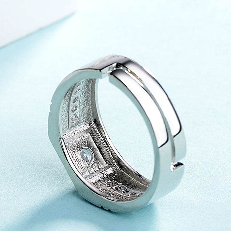 Stunning Moissanite Ring for Men - Modern Geometric Design, Stylish Accessory - Buy Center