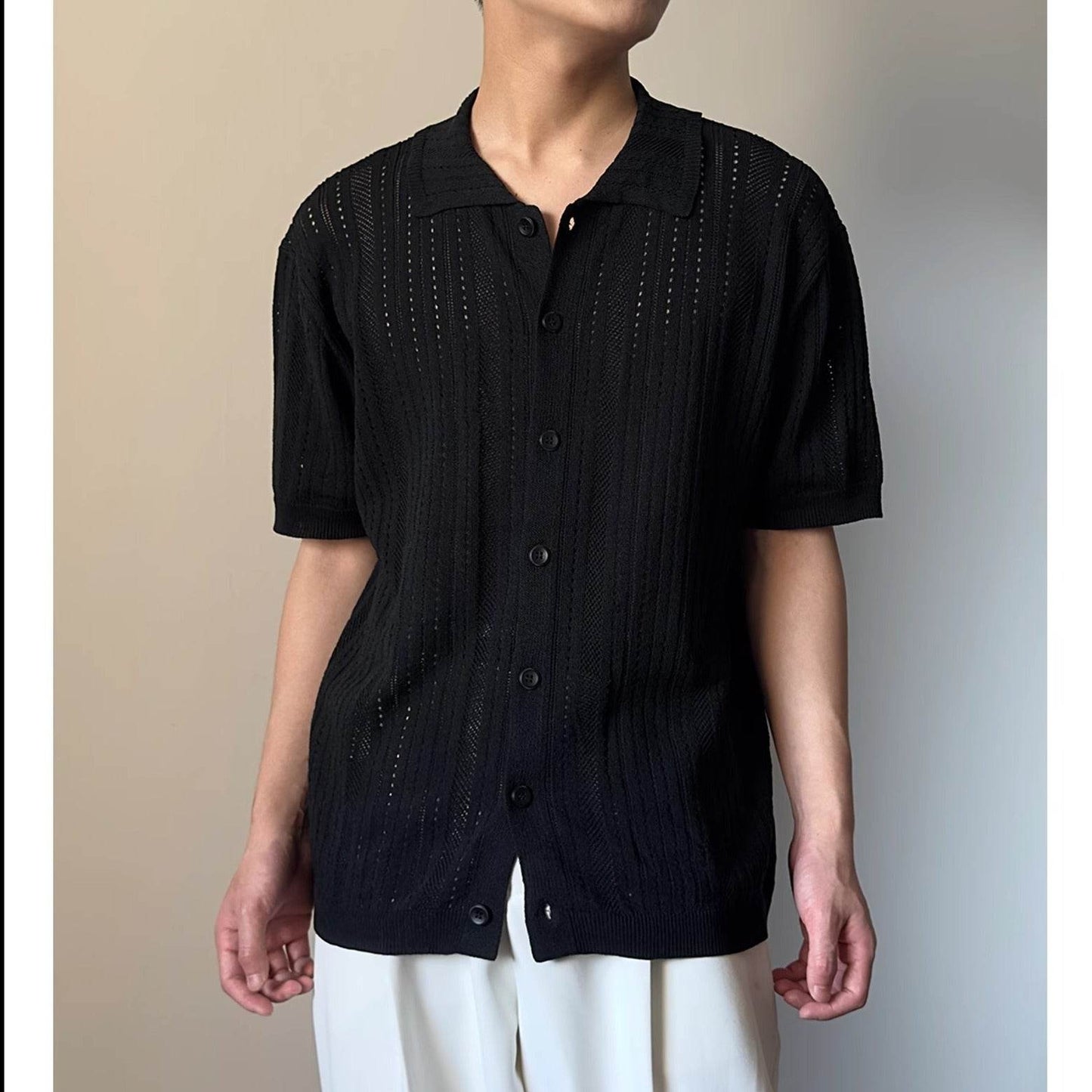 Buycenter Retro Short-Sleeved Sweater - Slim Fit for Men & Women - Buy Center