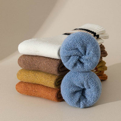 Men's Fleece-Lined Cotton Sports Stockings - Stripes & Plaid Patterns - Buy Center