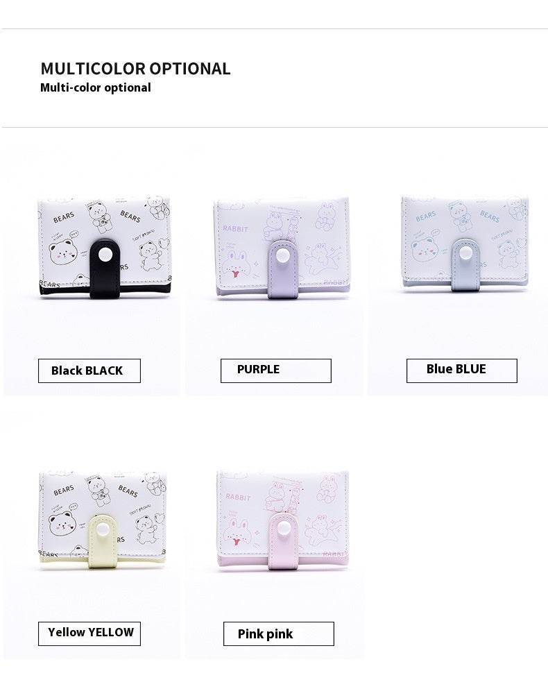 Cute Cartoon Girl's Wallet - Fresh Animal Design, Stylish & Compact - Buy Center
