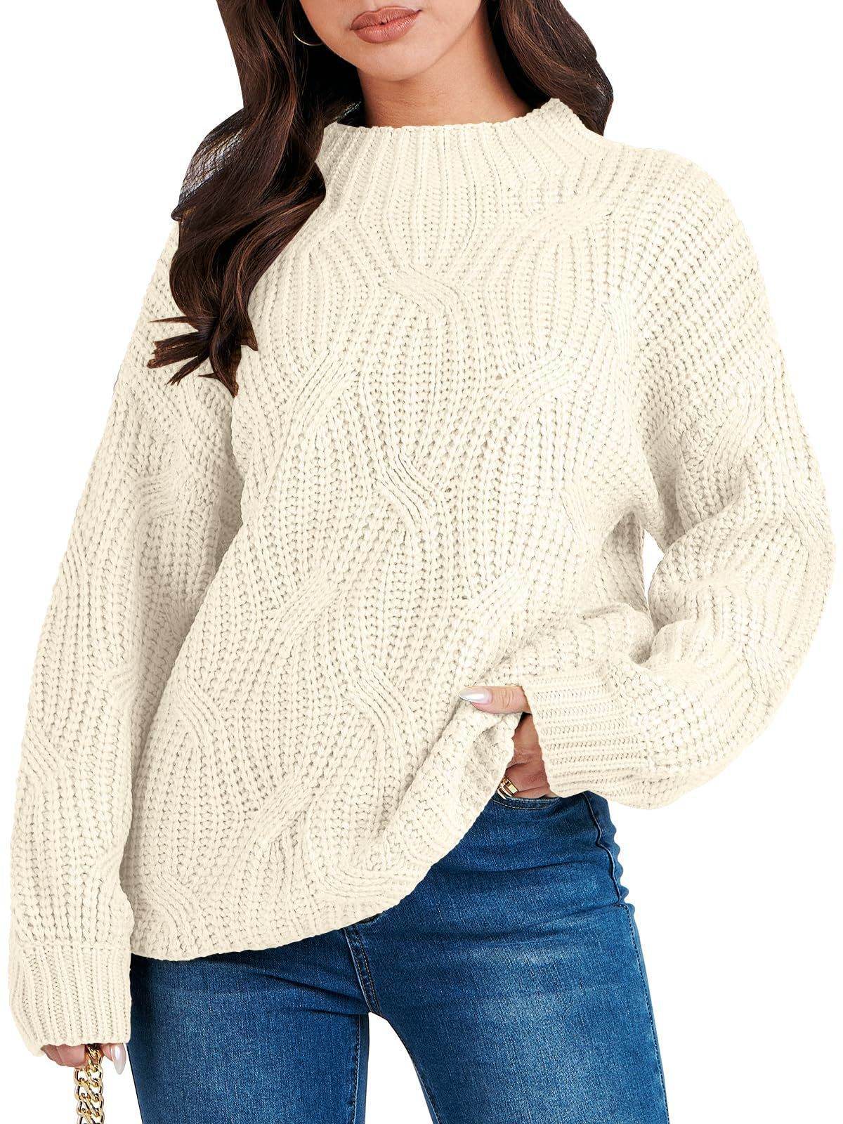 Buycenter Drop Shoulder Pullover Sweater - Striped, Loose Fit for Women - Buy Center