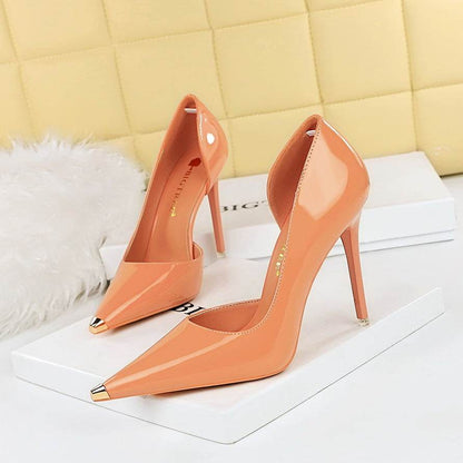 Women's Hollow High Heels - Stylish Stiletto Pumps in Solid Colors - Buy Center