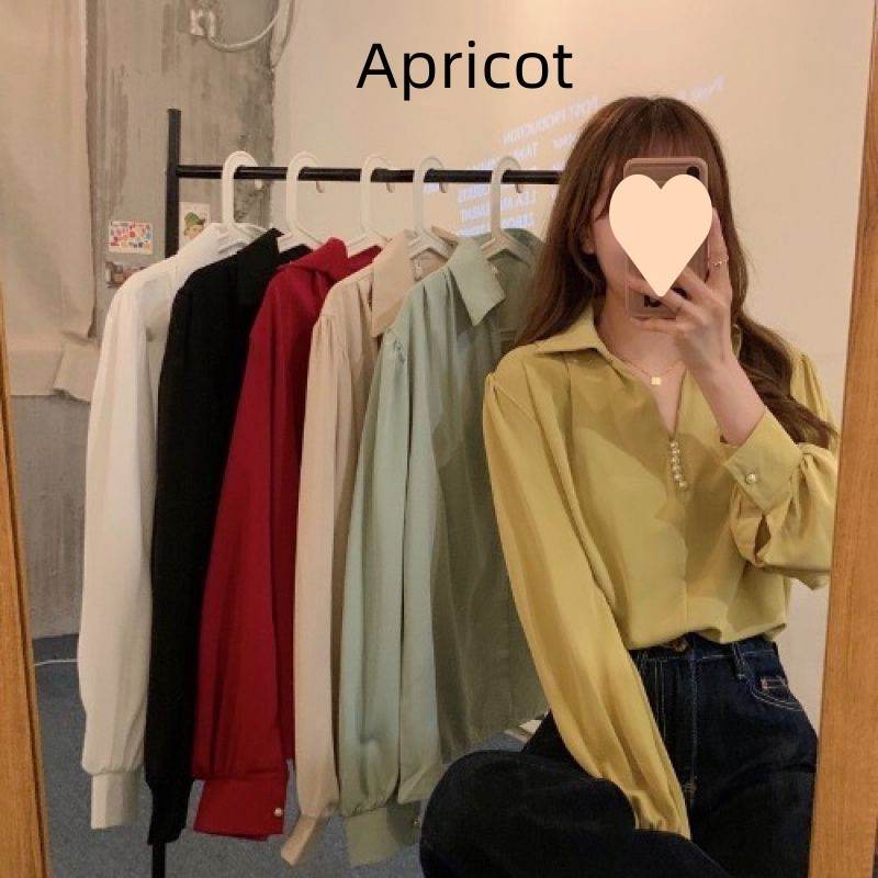 Niche Loose Long Sleeve Top - Versatile Blouse in Stylish Colors - Buy Center