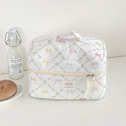 Colorful Bowknot Portable Storage Bag - Large Capacity Clutch for Daily Use - Buy Center