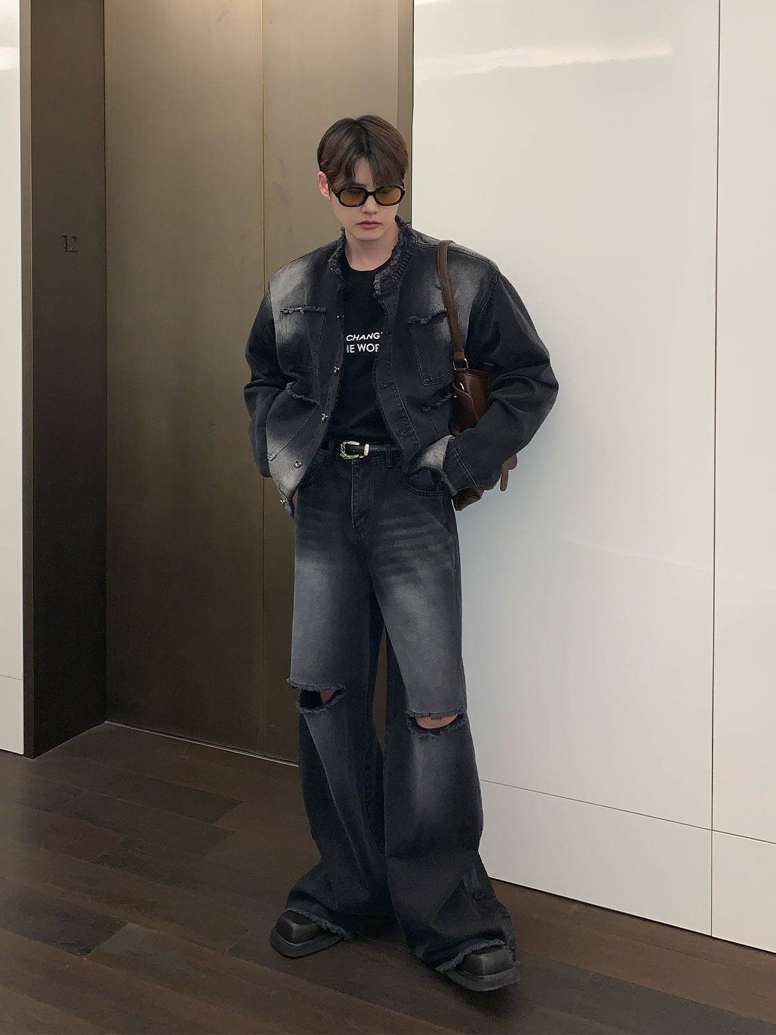 Buycenter Loose Straight Casual Trousers - Wide Leg, Blue & Black Options - Buy Center