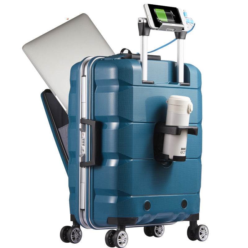 Multifunctional 20-Inch Aluminum Frame Luggage - USB Charging & TSA Lock - Buy Center