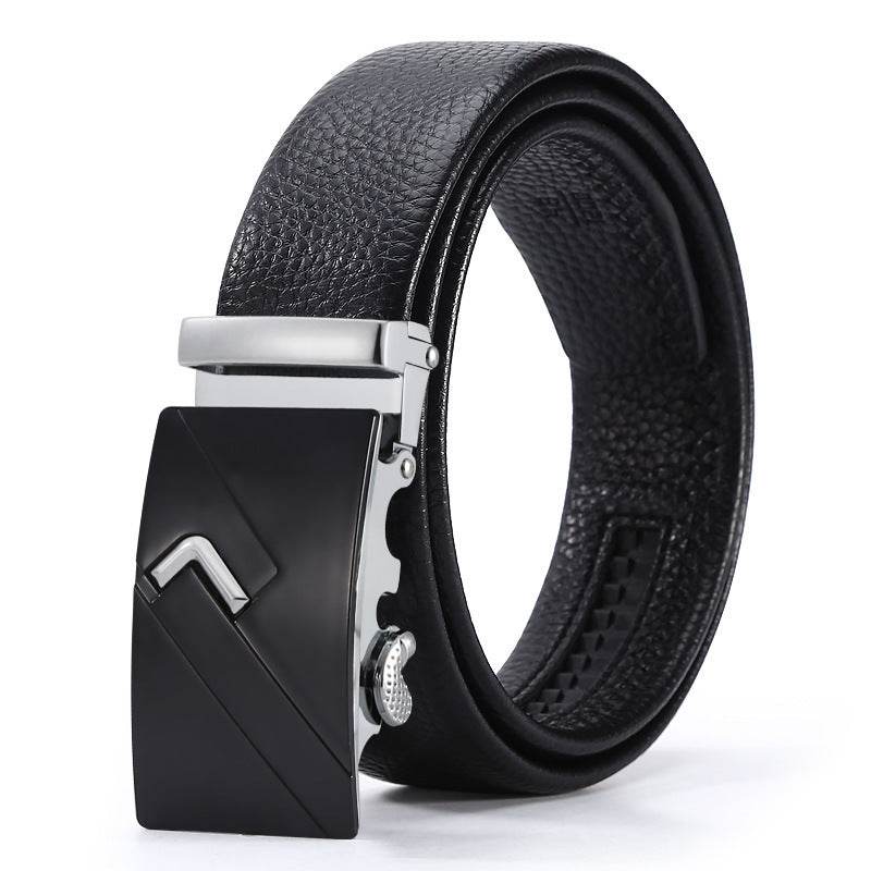 Men's Automatic Leather Buckle Belt - Premium Stylish Business Accessory - Buy Center