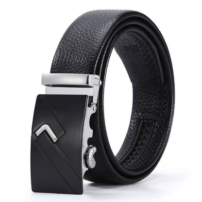 Men's Automatic Leather Buckle Belt - Premium Stylish Business Accessory - Buy Center