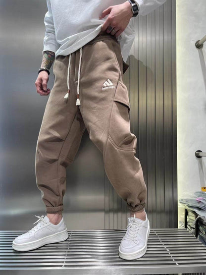 Bunched Feet Fleece Cargo Pants for Men - Stylish & Cozy Microelastic Design - Buy Center