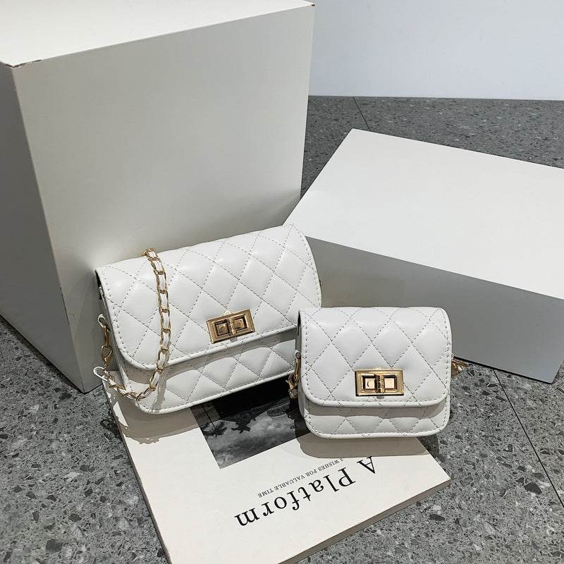 Buycenter Women's Casual Diamond Chain Messenger Bag - Stylish Evening Accessory - Buy Center