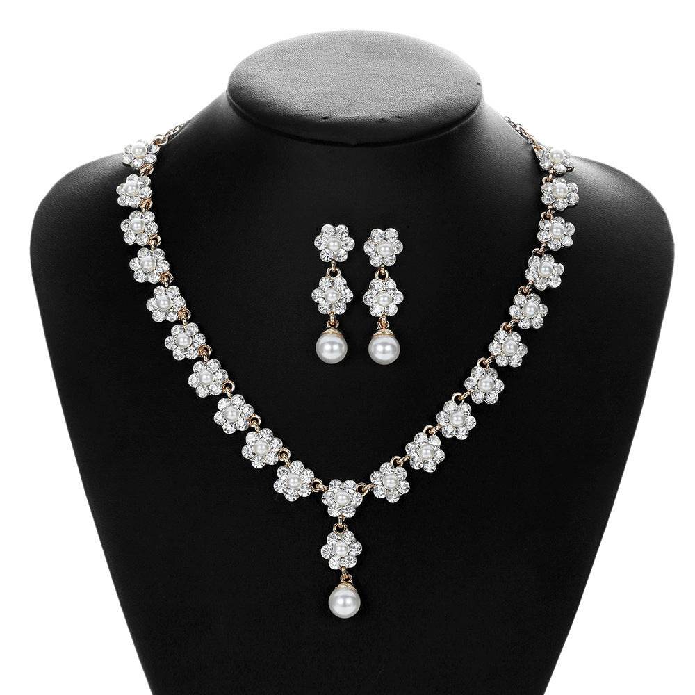 Buy Center Creative Pearl Necklace and Earrings Jewelry Set - Fashion Style - Buy Center