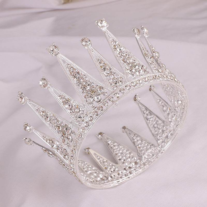 Alloy Retro Round Bridal Crown - Elegant Wedding Hair Jewelry 2025 - Buy Center