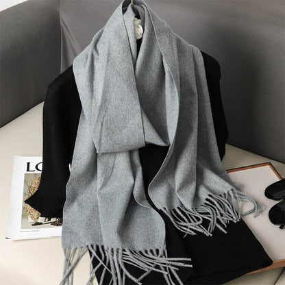 Solid Color Cashmere-like Scarf for Women - Warm, Quick-Drying Shawl - Buy Center