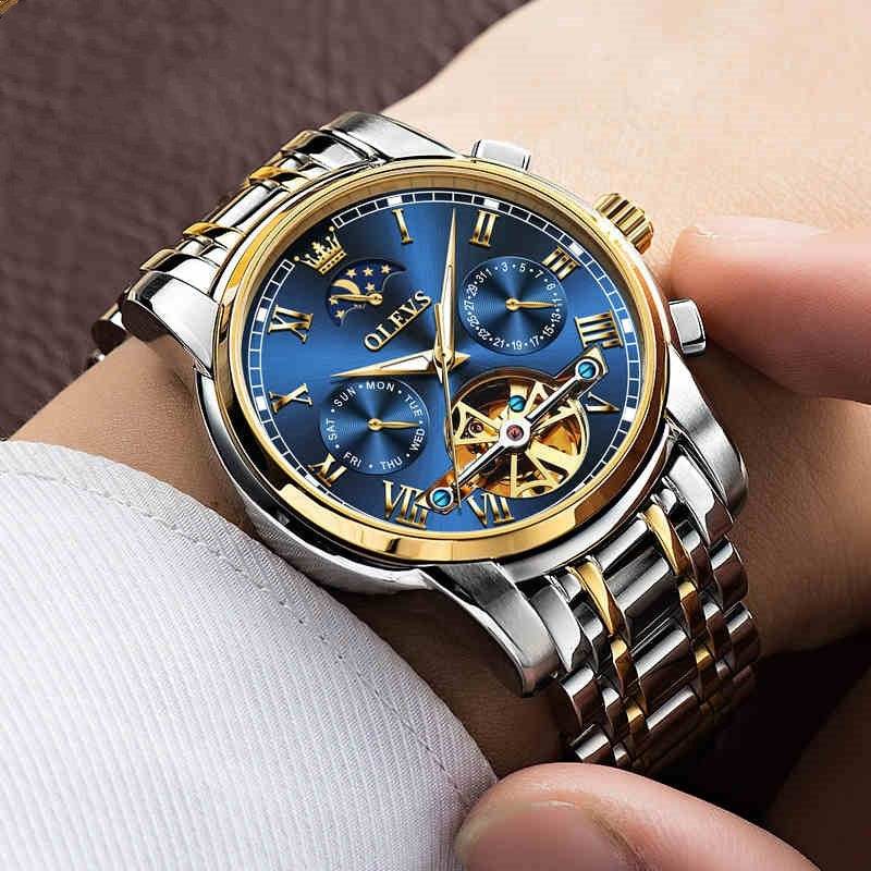 Men's Waterproof Mechanical Watch - Full-Automatic Stainless Steel Design - Buy Center