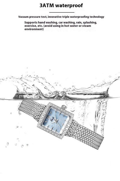 Niche Fritillary Waterproof Quartz Watch - Luxury Square Design for Women - Buy Center