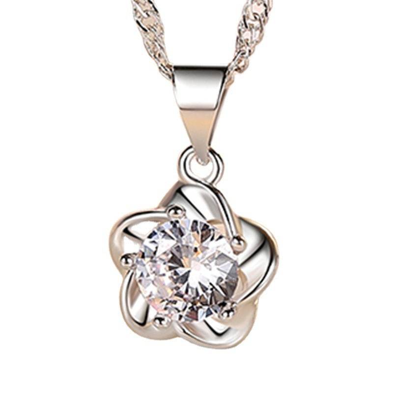 Buycenter Ingot Plum Pendant Necklace - Heart Shape, Copper & Zircon - Buy Center