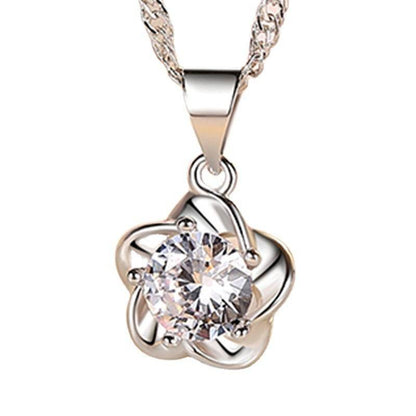 Buycenter Ingot Plum Pendant Necklace - Heart Shape, Copper & Zircon - Buy Center