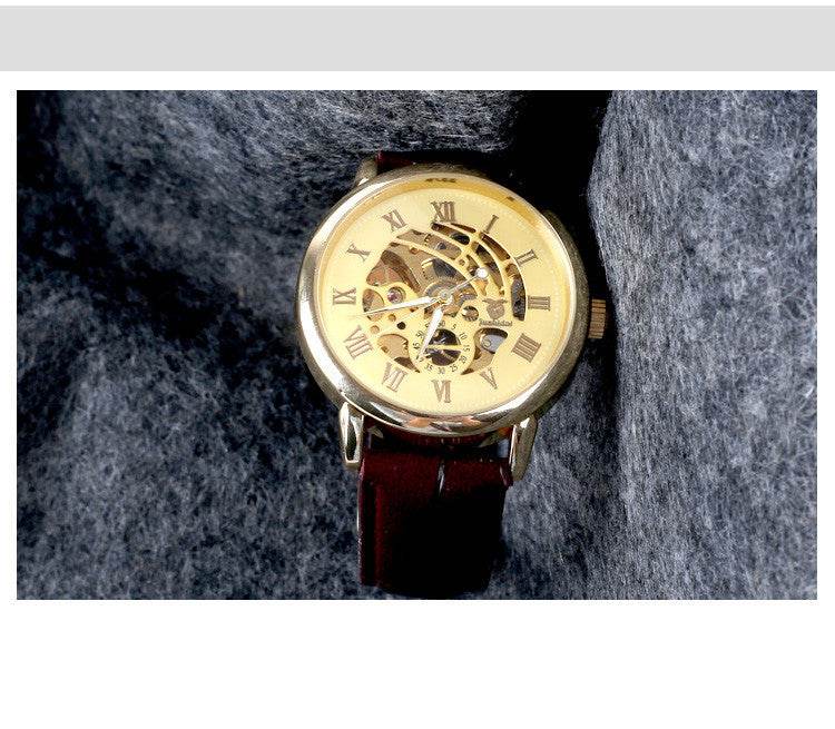 Buy Center Hollow Mechanical Watch - Luminous Display & Waterproof Design - Buy Center