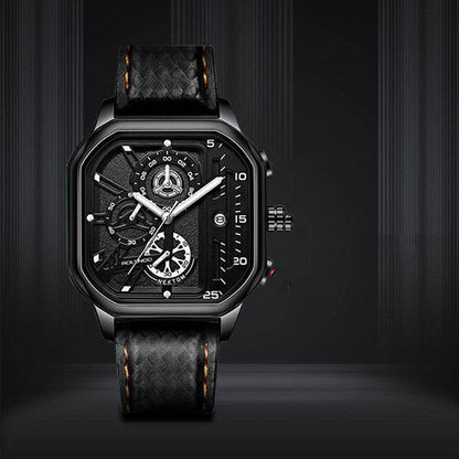 Buycenter Men's Quartz Watch - Fashionable Waterproof Design in Gray Black - Buy Center