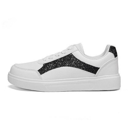 Stylish White Casual Vulcanize Shoes - Comfortable Lace-Up Sneakers - Buy Center