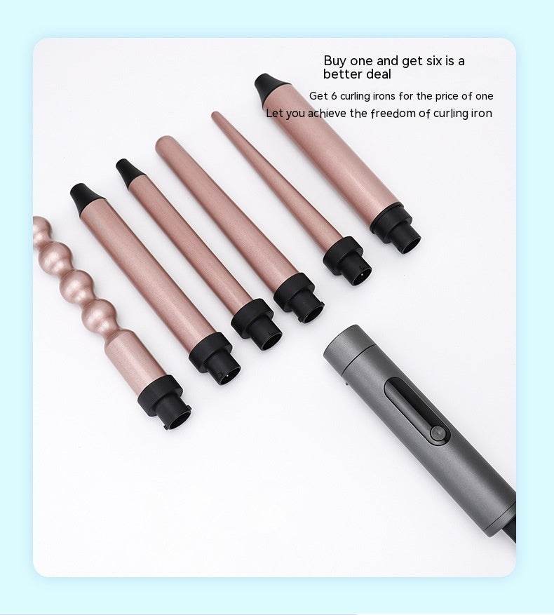 Multi-functional Modeling Hair Curler - 6 in 1, Adjustable Temperature Design - Buy Center