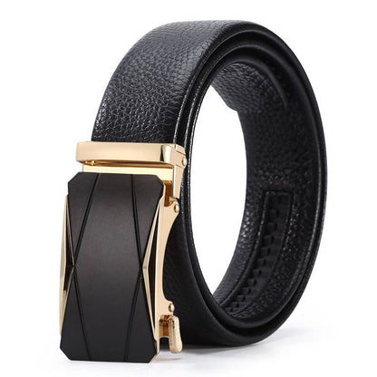 Men's Automatic Leather Buckle Belt - Premium Stylish Business Accessory - Buy Center