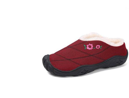 Cozy Baotou Women's Cotton Slippers - Fleece-Lined Comfort & Style - Buy Center